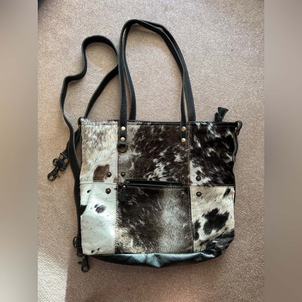 Myra S-1167 Hair on Hide Leather Tote